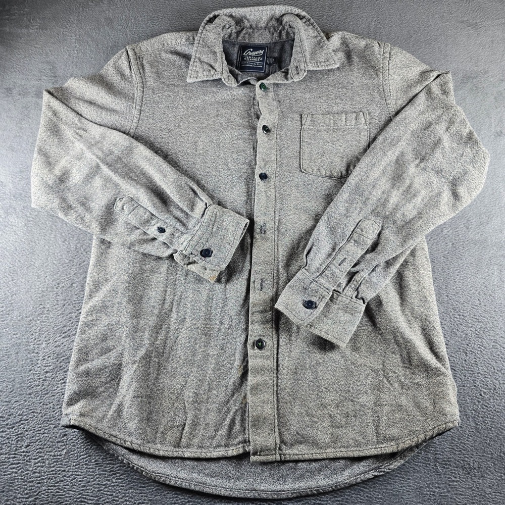 Grayers Heritage Flannels Mens Medium Gray Cotton Long Sleeve Button Down Shirt